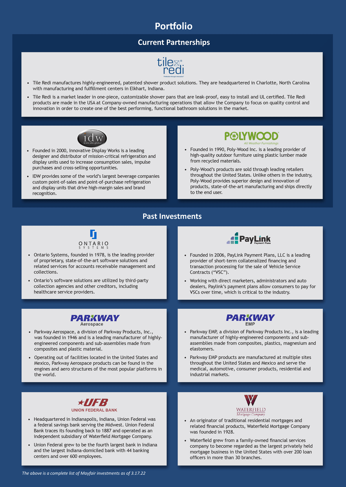 Mayfair Capital Partners – Oxford Financial Group, Ltd™